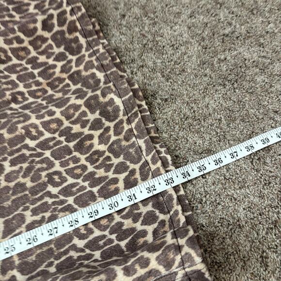 Karlie Leopard Denim Pocket Mini Dress Sz L Animal Print Short Sleeve Pullover - Picture 9 of 10